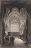 CUMBRIA. Interior of Carlisle Cathedral, Cumberland. ALLOM 1839 old print