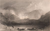 LAKE DISTRICT. Sty Head Tarn, Cumberland. Cumbria. ALLOM 1839 old print