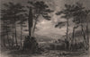 NORTHUMBERLAND. Battle Stone, or Percy Cross. ALLOM 1839 old antique print