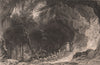 COUNTY DURHAM. The Grotto, in Castle Eden Dene. ALLOM 1839 old antique print
