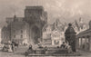 NORTHUMBERLAND. Hexman market place. ALLOM 1839 old antique print picture