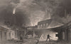 NORTH EAST ENGLAND. Lymington Iron works, on the Tyne. ALLOM 1839 old print