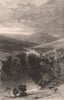COUNTY DURHAM. Nigh Force of the tees. ALLOM 1839 old antique print picture