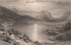 LAKE DISTRICT. Grasmere from Loughrigg fell. Cumbria 1839 old antique print