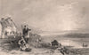CUMBRIA. Milnthorpe Sands, Westmoreland. ALLOM 1839 old antique print picture
