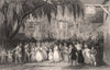 LAKE DISTRICT. The Rushbearing at Ambleside, Westmoreland. Cumbria. ALLOM 1839