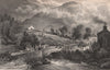 LAKE DISTRICT. Mill beck & Buttermere chapel, Cumberland. Cumbria 1839 print