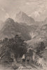 LAKE DISTRICT. Mill Beck, Great Langdale. Cumbria. ALLOM 1839 old print