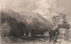 LAKE DISTRICT. Castle rock, Vale of St. John, Cumberland. Cumbria. ALLOM 1839