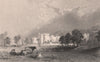 NORTHUMBERLAND. Featherstone Castle. ALLOM 1839 old antique print picture