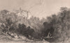 NORTHUMBERLAND. Ayden Castle. ALLOM 1839 old antique vintage print picture