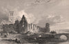 COUNTY DURHAM. Jarrow on the Tyne. ALLOM 1839 old antique print picture