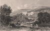COUNTY DURHAM. Stanhope Castle. ALLOM 1839 old antique vintage print picture