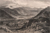 LAKE DISTRICT. Rydal Water & Grasmere from Rydal Park, Cumbria 1839 old print