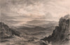 LAKE DISTRICT. Windermere, Esthwaite & Coniston lakes from Loughrigg Fell 1839
