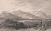 LAKE DISTRICT. Keswick & Derwent from the Kendal road. Cumbria. ALLOM 1839