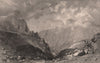 LAKE DISTRICT. View from Langdale Pikes to Bowfell, Cumbria. ALLOM 1839 print