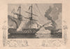 CRIMEAN WAR. Agamemnon shelling Constanța/Constanta 1854. Romania 1860 print