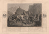 CRIMEAN WAR. Removal of wounded soldiers from the field of battle 1860 print