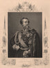 ITALY. King Victor Emanuel II of Italy. Crimean War 1860 old antique print