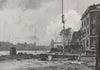 LONDON. Tower Bridge from Wapping entrance, by Claude Muncaster 1947 old print