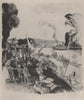 LONDON. Richmond Bridge, by John Pimlott 1947 old vintage print picture