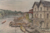 THAMES. From the Windsor-Eton Bridge. Bridge House Hotel. Vincent Lines 1947