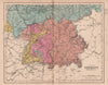 SOUTHERN GERMANY. Bavaria Wurttemberg Hesse Baden. Franco-Prussian War 1875 map