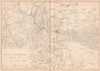 FRANCO-PRUSSIAN WAR.Battle of Wissembourg 1870.Bergzabern Schlettenbach 1875 map