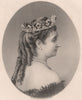 FRANCO-PRUSSIAN WAR. Eugenie, Empress Regent of France 1875 old antique print