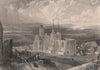 OPPENHEIM. Katharinenkirche. Steel engraving. Germany. Rhine Valley 1875 print