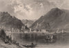 BACHARACH. Town view. Burg Stahleck Castle pre rebuilding. Germany Rhine 1875