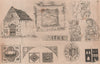 ISLINGTON PARISH. relics of the parish. 1362 1823 old antique print picture