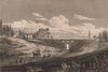 ISLINGTON PARISH. Highgate Archway. Carriages passing underneath. WINKLES 1823