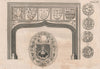 ISLINGTON PARISH. Fireplace. Seals.  1823 old antique vintage print picture