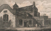 ISLINGTON PARISH. Kingsland Chapel 1823 old antique vintage print picture