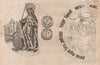 ISLINGTON PARISH. Knight with animal. Seals.  1823 old antique print picture