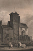 ISLINGTON PARISH. Canonbury Tower, Canonbury Place 1823 old antique print
