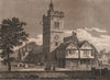 ISLINGTON PARISH. Old St Mary's Church, Upper Street, in 1750. WINKLES 1823