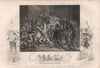 PEASANTS REVOLT 1381. William Walworth killing Wat Tyler. Smithfield 1853
