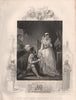 BRITISH HISTORY. Lady Jane Grey declining the crown. Inset Execution.TALLIS 1853