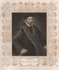 BRITISH HISTORY. Sir Nicholas Bacon. TALLIS 1853 old antique print picture