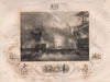 BOMBARDMENT OF ALGIERS. inset Keppel threatened by the Bey of Algiers 1853