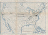 USA. Longitude survey stations and connections. USCGS 1889 old antique map