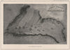 HAWAII. Map of the Great Crater of Haleakala. Volcano. USCGS 1889 old