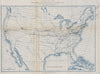 USA. Longitude survey stations and connections. USCGS 1889 old antique map