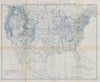 UNITED STATES.Isogonic chart for epoch 1890.Magnetic declination.USCGS 1889 map