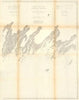 MAINE COAST CHART. From Penobscot bay to Kennebec entrance. USCGS 1870 old map