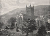 GREAT MALVERN. Priory Church. Worcestershire 1900 old antique print picture