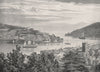 DARTMOUTH. view with sailing & steamships. Devon 1900 old antique print